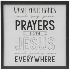 Wall Quotes & Signs-Kirkland's Home Black And White Jesus And Germs Plaque Black/White