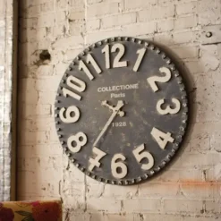 Clocks-Kirkland's Home Black And White Paris Wood Clock