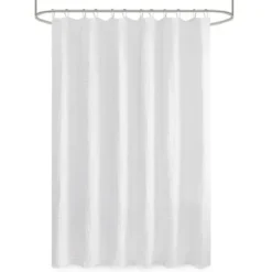 Shower Curtains-Kirkland's Home Black And White Striped Boho Shower Curtain Blue/White
