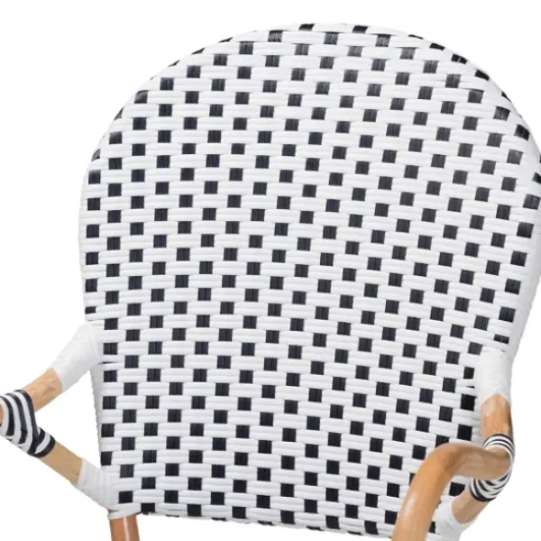 Dining Chairs-Kirkland's Home Black And White Woven Dining Chairs, Set Of 2 White/Black