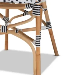 Dining Chairs-Kirkland's Home Black And White Woven Dining Chairs, Set Of 2 White/Black