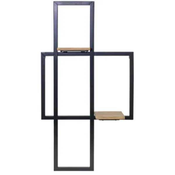 Shelves-Kirkland's Home Black Asymmetrical Geometric Wall Shelves