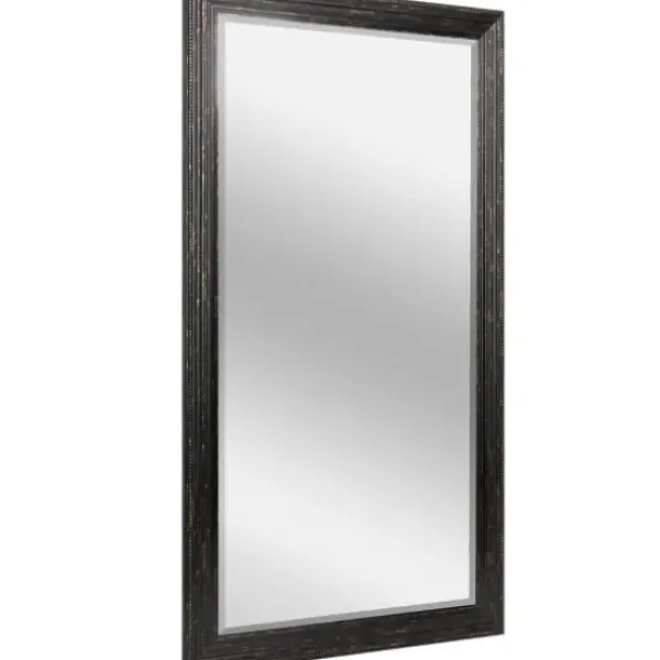 Framed Mirrors-Kirkland's Home Black Beaded Frame Beveled Wall Mirror