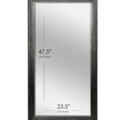 Framed Mirrors-Kirkland's Home Black Beaded Frame Beveled Wall Mirror