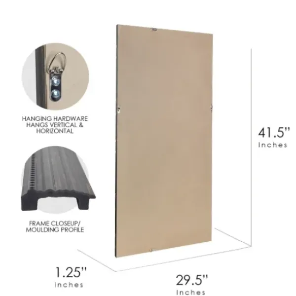 Framed Mirrors-Kirkland's Home Black Beaded Frame Beveled Wall Mirror