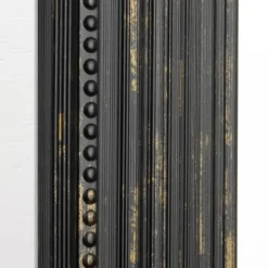 Framed Mirrors-Kirkland's Home Black Beaded Frame Beveled Vanity Wall Mirror