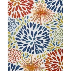 Outdoor Rugs-Kirkland's Home Black Cabana Stripe Indoor/Outdoor Scatter Rug Black/White