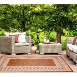 Outdoor Rugs-Kirkland's Home Black Cabana Stripe Indoor/Outdoor Area Rug, 3X5 Black/White