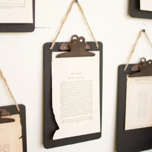 Wall Storage-Kirkland's Home Black Clip Board Notes Wall Hangings, Set Of 6