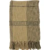 Blankets & Throws-Kirkland's Home Black Cotton Plaid Oaker Throw Blanket Black/Brown