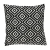 Pillows-Kirkland's Home Black Diamond Cotton Throw Pillow Black/White