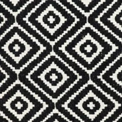 Pillows-Kirkland's Home Black Diamond Cotton Throw Pillow Black/White