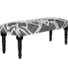 Benches & Ottomans-Kirkland's Home Black Diamond Tufted Modern Bench Gray/White