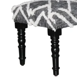 Benches & Ottomans-Kirkland's Home Black Diamond Tufted Modern Bench Gray/White