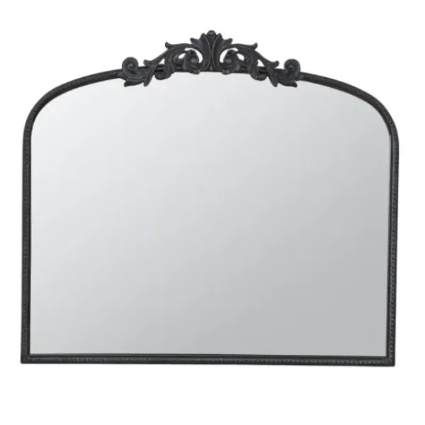 Decorative Mirrors-Kirkland's Home Black Floral Scroll Wall Mirror