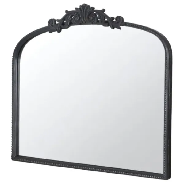 Decorative Mirrors-Kirkland's Home Black Floral Scroll Wall Mirror