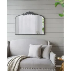 Decorative Mirrors-Kirkland's Home Black Floral Scroll Wall Mirror