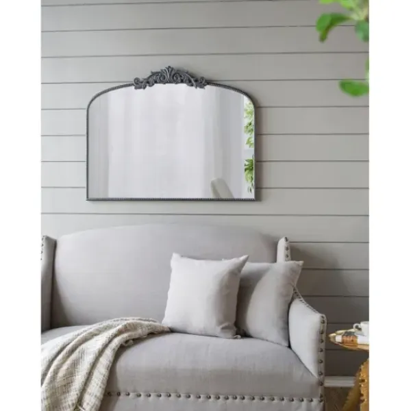 Decorative Mirrors-Kirkland's Home Black Floral Scroll Wall Mirror