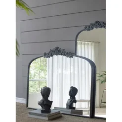 Decorative Mirrors-Kirkland's Home Black Floral Scroll Wall Mirror
