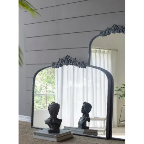Decorative Mirrors-Kirkland's Home Black Floral Scroll Wall Mirror