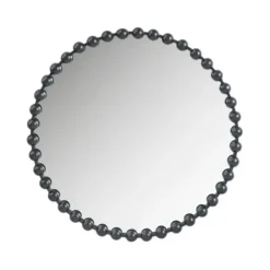 Decorative Mirrors-Kirkland's Home Black Foiled Beaded Wall Mirror, 36 In.