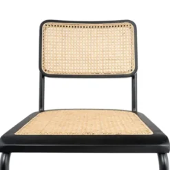 Dining Chairs-Kirkland's Home Black Framed Woven Cane Dining Chairs, Set Of 2 Tan/Black