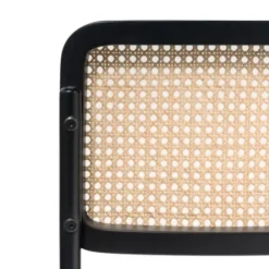 Dining Chairs-Kirkland's Home Black Framed Woven Cane Dining Chairs, Set Of 2 Tan/Black