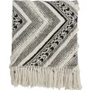 Blankets & Throws-Kirkland's Home Black Geometric Diamond Throw Black/White