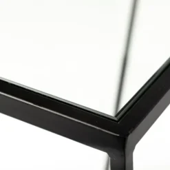Accent & End Tables-Kirkland's Home Black Geometric Nesting Accent Tables, Set Of 2