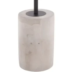 Accent & End Tables-Kirkland's Home Black Glass And Concrete Round Accent Table