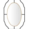 Decorative Mirrors-Kirkland's Home Black Gold Scalloped Oval Frame Wall Mirror