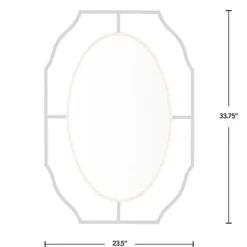 Decorative Mirrors-Kirkland's Home Black Gold Scalloped Oval Frame Wall Mirror