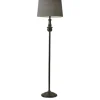 Floor Lamps-Kirkland's Home Black Herringbone Floor Lamp Gray