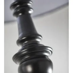 Floor Lamps-Kirkland's Home Black Herringbone Floor Lamp Gray