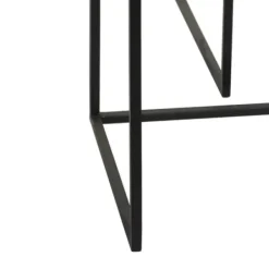 Kitchen Islands & Bar Carts-Kirkland's Home Black Iron And Glass Top Bar Cart
