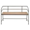 Benches & Ottomans-Kirkland's Home Black Iron And Wooden Seat Industrial Bench Black/Brown