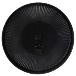 Clocks-Kirkland's Home Black Iron Frame Bronze Numeral Wall Clock