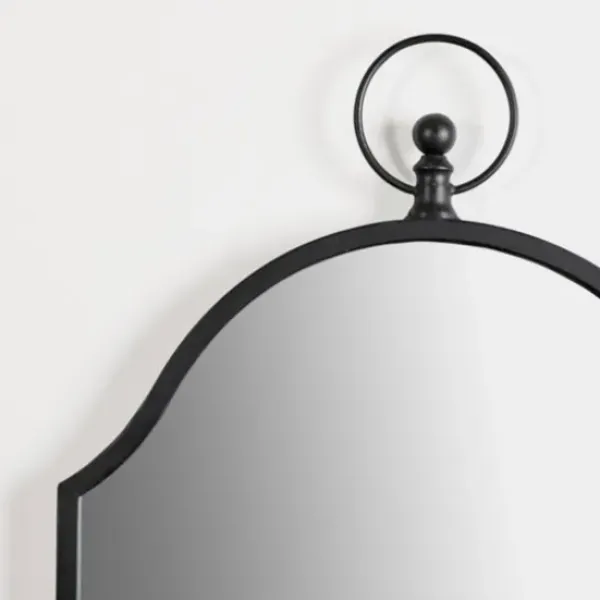 Decorative Mirrors-Kirkland's Home Black Linear Arched Wall Mirror