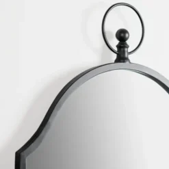 Decorative Mirrors-Kirkland's Home Black Linear Arched Wall Mirror