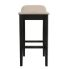 Bar Stools & Counter Height Stools-Kirkland's Home Black Lowback Padded Bar Stool Black/Tan