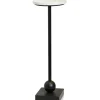 Accent & End Tables-Kirkland's Home Black Marble Top Pedestal Cocktail Table Black/White