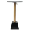 Accent & End Tables-Kirkland's Home Black Marble Top Tapered Base Accent Table, 12 In.