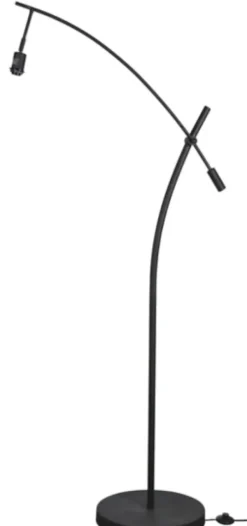 Floor Lamps-Kirkland's Home Black Metal Adjustable Task Shade Floor Lamp Gray