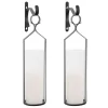 Sconces-Kirkland's Home Black Metal And Glass Logan Sconces, Set Of 2