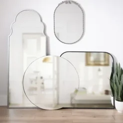 Decorative Mirrors-Kirkland's Home Black Metal Arch Mirror