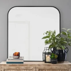 Decorative Mirrors-Kirkland's Home Black Metal Arch Mirror
