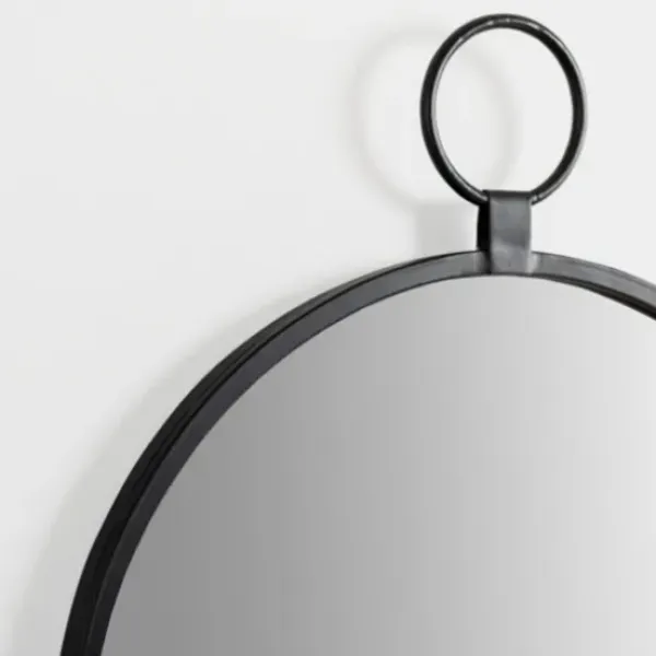 Decorative Mirrors-Kirkland's Home Black Metal Arched Wall Mirror