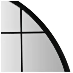 Decorative Mirrors-Kirkland's Home Black Metal Grid Frame Round Wall Mirror