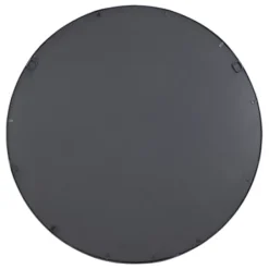 Decorative Mirrors-Kirkland's Home Black Metal Grid Overlay Round Mirror