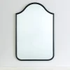 Framed Mirrors-Kirkland's Home Black Metal Linear Wave Mirror